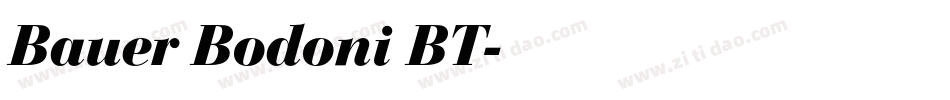 Bauer Bodoni BT字体转换